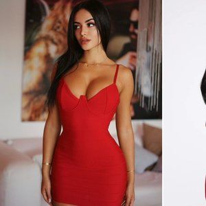 Playful Night Bandage Mini Dress - Red